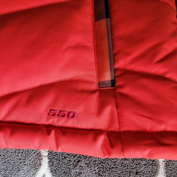 The North Face Puffer Vest Womens Sz XS Goose Down Full Zip Mock Neck 550 Plaid - Picture 5 of 11